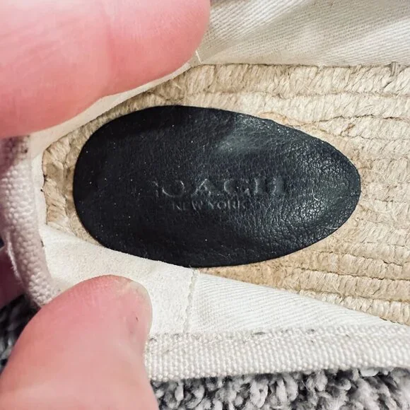 Coach Rhodelle Slip On Espradille Cream Floral Rose Casual Shoe Size 7.5 - Picture 3 of 8